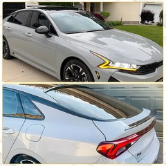 1-10Set Chrome Delete Window Trims Glossy Black Overlay Vinyl for KIA K5 2021-24