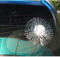 Durable Funny Baseball 3D Car Sticker – Waterproof & Easy to Apply