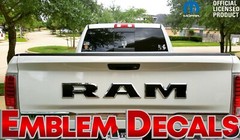 RAM 1500 LARAMIE Tailgate Emblem Decals 2016 2017 2018 USA Designs & Solid Color