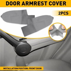 2/4Pcs Front Armrest Door Panels Cover Fit 2007-2012 CR-V CRV Honda Leather Gray