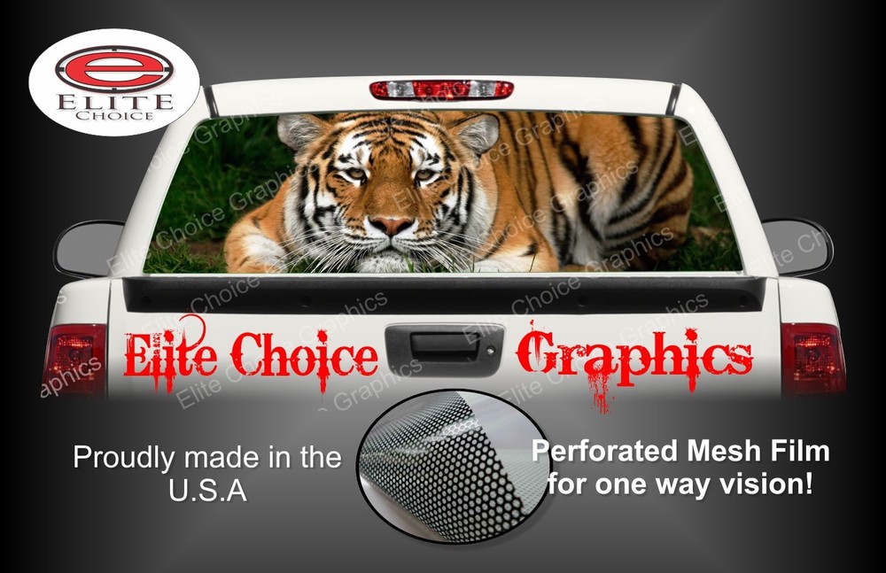 Tiger Rear Window Graphic Decal Truck Van Car