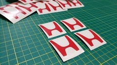 Civic HX Center Cap H Wheel Rim Decals Inserts for Type R Ek9 Eg Ef Ek Si SiR