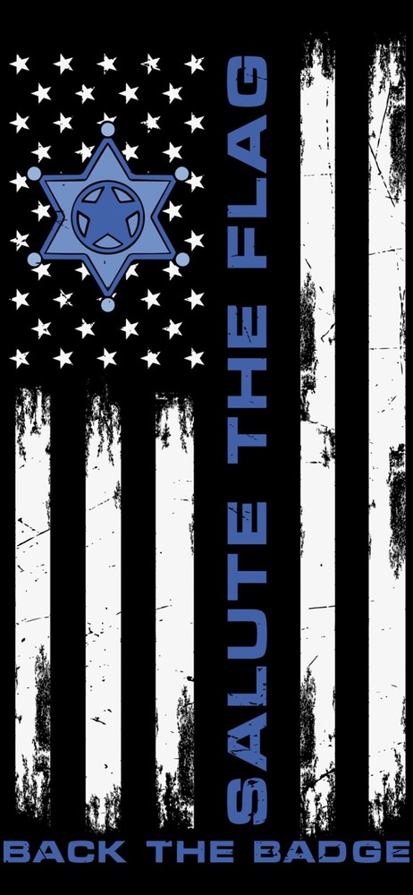 4” Police Sticker Cop Back The Blue Salute Flag Support Law Enforcement