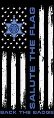 4” Police Sticker Cop Back The Blue Salute Flag Support Law Enforcement
