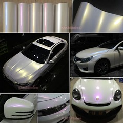DIY – Glossy Entire Car Wrap Pearl White Chameleon Vinyl Film Sticker Decal CF