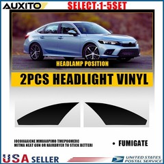Smoke Vinyl Tint Overlays Fit 2022-2025 Honda Civic Headlight Covers 2-10X