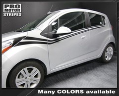 Chevrolet Spark 2013 2014 2015 Side Accent Double Stripes Decals (Choose Color)