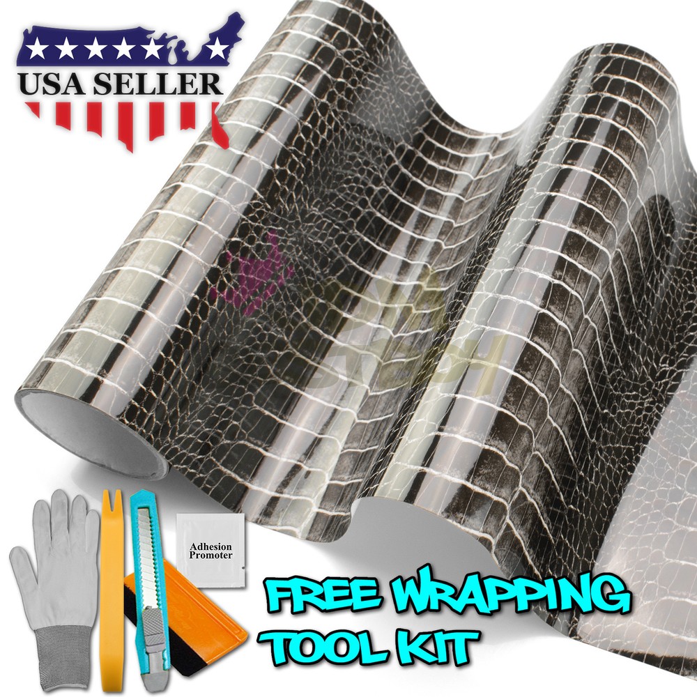【Alligator Skin Retiles】 2D Gloss Vinyl Wrap Sticker Decal Bubble Free Sheet DIY