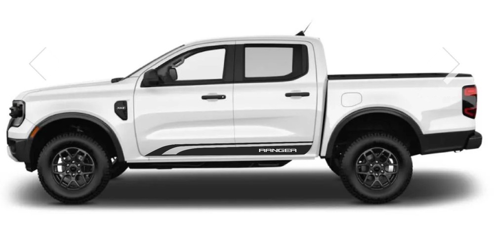 Ford Ranger Rocker Side Stripe Decals 4×4 Utility Graphics Both Sides Stickers