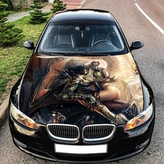 Demon Angel Car Hood Wrap Decal Vinyl Sticker Full Color Graphic Fit Any Car