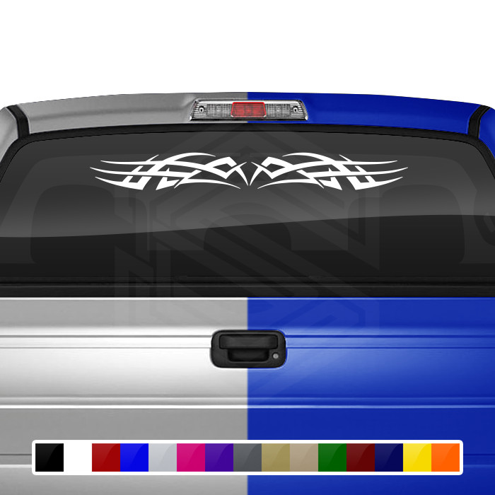 Design #102 TRIBAL ACCENT Windshield Decal Window Sticker Vinyl Graphic Banner
