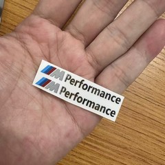 2PCS M Performance Metal Badge Sticker Car Interior Emblem Decal For BMW