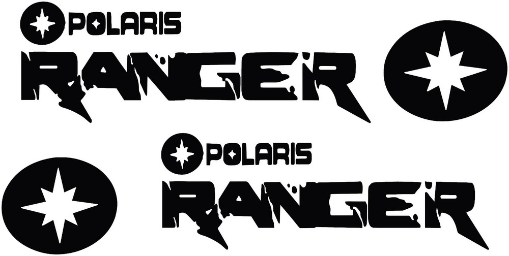 POLARIS RANGER LEFT AND RIGHT DECAL STICKER BUY 1 GET 1 FREE FROM 12” TO 30”