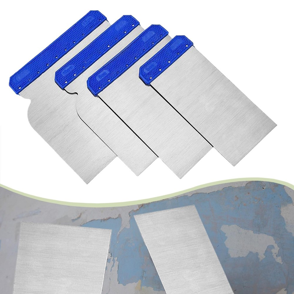 4x Car Body Filler Spreader Putty Scrape Tool Stainless Steel Bubble Removing