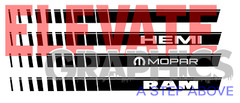 For Dodge Ram 1500 Stripes Side Rocker Dash Vinyl Decals Graphics 2009-2018
