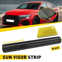 Sun Visor Windshield Strip Banner Vinyl Long Lasting Blank Decal Gloss USA Black