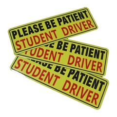 3Pcs Student Driver Magnet Car Signs Car Bumper Sticker Decal Please Be Patient