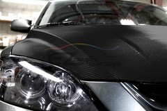 4D Carbon Fiber Black Glossy Vinyl Wrap Decal Sheet Bubble Free Sheet Film DIY