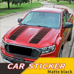 Black Decals DIY Vinyl Stickers Stripe Styling Set For Car SUV Pickup Truck Hood