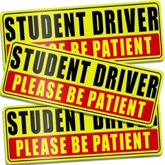 Reusable Student Driver Car Magnet – 3 PCS for Increased Visibility & Safety