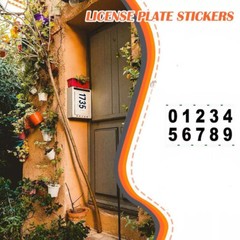 3Pcs 3in/4in Mailbox Number Reflective Digital Sticker HOT