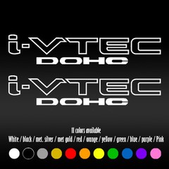9″ IVTEC DOHC VTEC Window Car Honda Si Type Accord Civic FIT Vinyl Decal sticker
