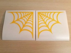 (1set-2pcs) SPIDER WEB CORNER Vinyl Decal Sticker Cobweb Car Window Motorcycles