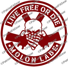Live Free Or Die,Molon Labe,Skull,10″x10″,2A,Gun Rights,Gadsden,1776,Vinyl Decal