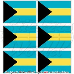 BAHAMAS Bahamian Flag 40mm (1.6″) Vinyl Bumper Stickers Decals x6
