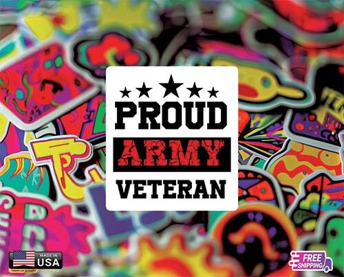 ARMY VETERAN RECTANGLE USA STICKER DECAL VINYL TRUCK WINDOWS CAR FREE GIFT CAR