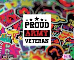 ARMY VETERAN RECTANGLE USA STICKER DECAL VINYL TRUCK WINDOWS CAR FREE GIFT CAR