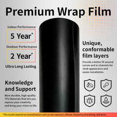 Genuine Matte Black Vinyl Wrap Car Auto Sticker Film Decal Bubble Free Sheet USA
