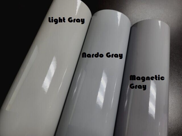 High Gloss Light Nardo Gray Vinyl Car Vehicle Wrap Film Sticker Decal Sheet Roll
