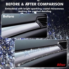 Shiny Car Trim Self Adhesive Rhinestone Car Accessories Interior Exterior Decor