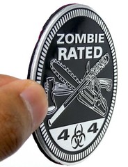 1pc Zombie Rated Sticker Decal Emblem 4×4 Badge Auto Fender 6cm 2.36″