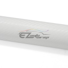 3D Carbon Fiber White Matte Textured Car Vinyl Wrap Sticker Decal Film Sheet DIY