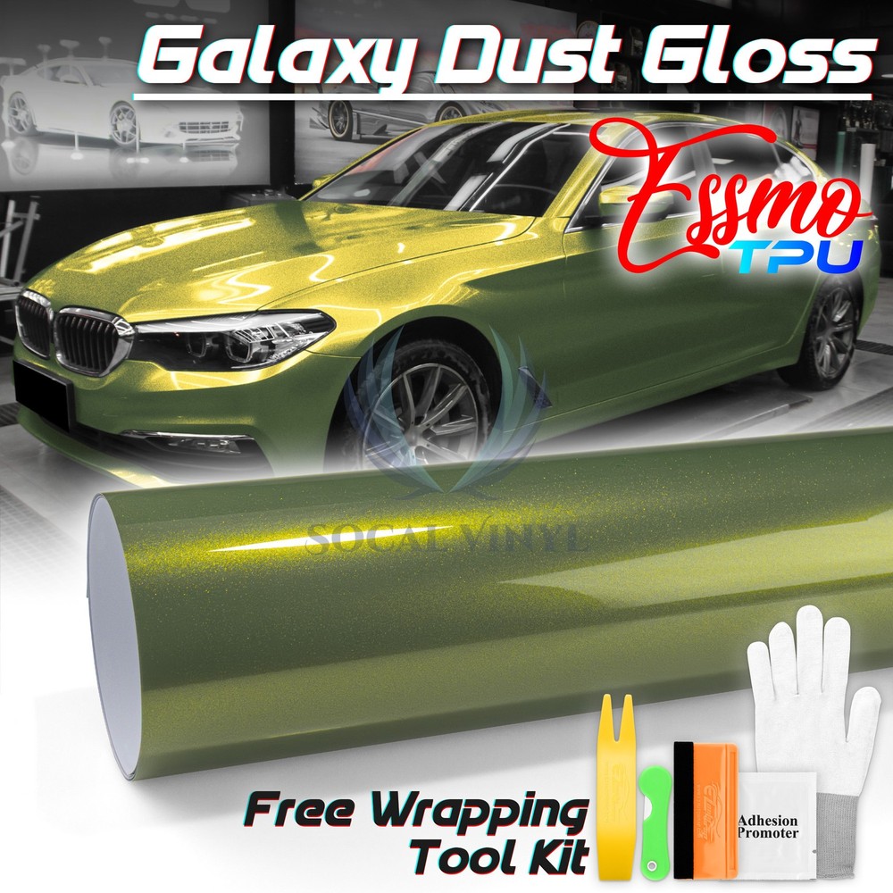 Galaxy Dust Gloss Emerald Green PPF TPU Paint Protection Film Dry Wet Vinyl Wrap