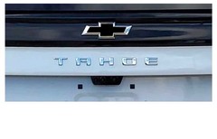 Chevy Tahoe Black Grille and Liftgate Bowtie Emblem Overlay Decals 2021-2025