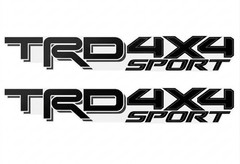 2X Toyota TRD 4×4 Sport Tacoma Tundra Truck Bed Decal Sticker Matte Black 3×22
