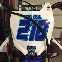 MX Number Name Plate Decal Sticker 4 COLOR ATV SX Dirt Bike Kart Motorcycle Race
