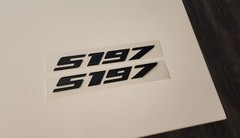 2pc S197 Mustang GT Car Vinyl Sticker Decal 1 X 8 Inches (Matte Black)