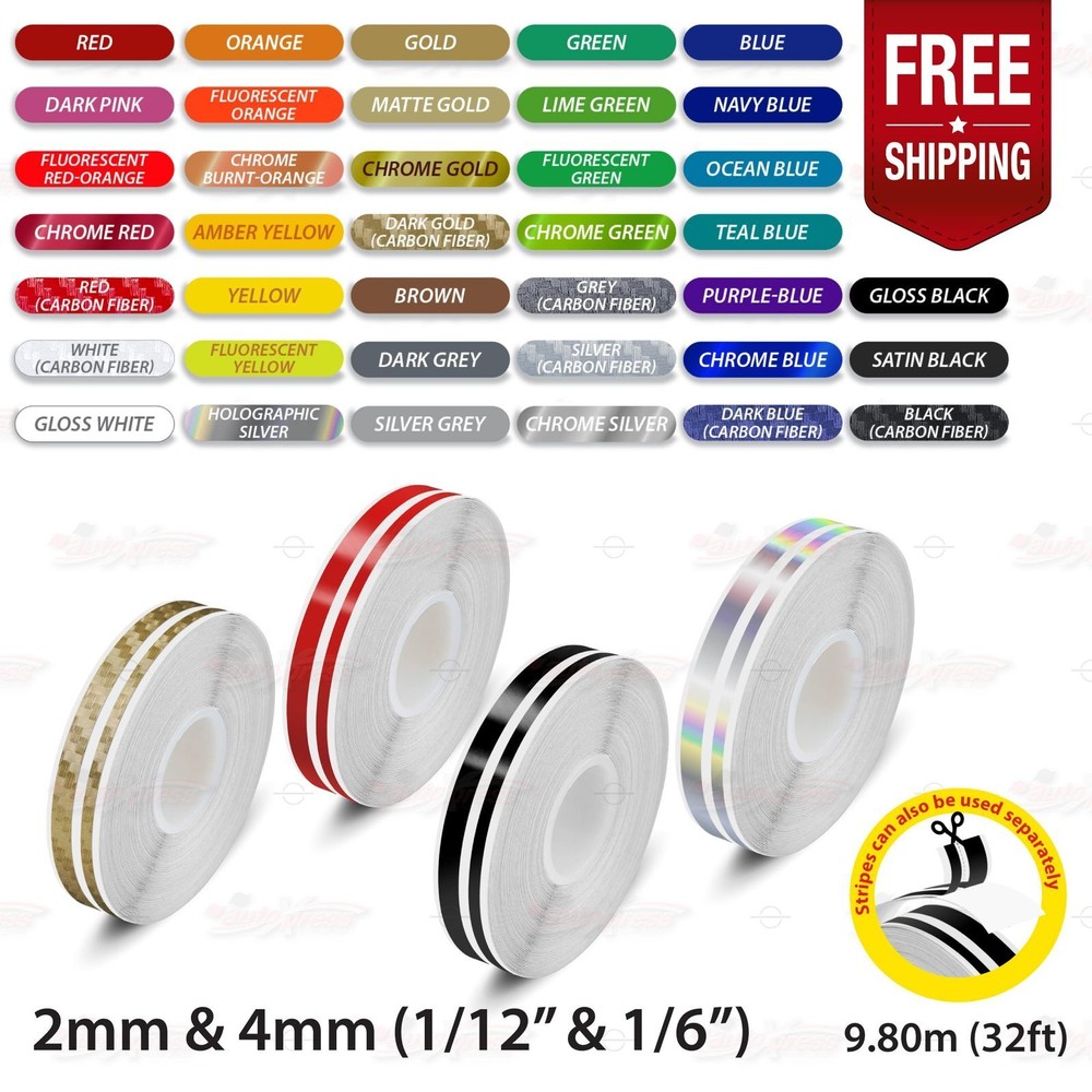 Roll PIN STRIPE PinStriping Trim Self Adhesive Line TAPE Car Decal Vinyl Sticker