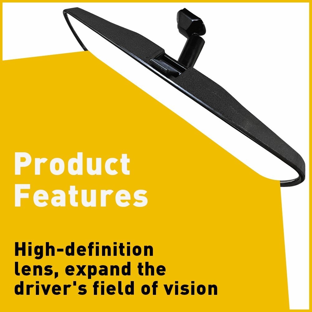 Quality 10″ Black Rear View Mirror Replacement Day Night For Universal Fit A