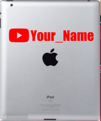 YOUTUBE custom username Decal Vinyl Car Window Sticker ANY SIZE