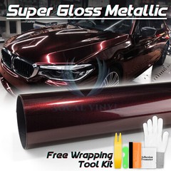 Premium Super Gloss Metallic Rose Black Vinyl Car Wrap Sticker Decal Sheet DIY