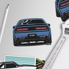 2008-2023 Dodge Challenger Front/Rear Decal/Sticker – Multiple Colors