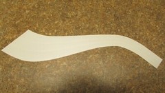 1980-81 Z/28 Camaro 3 Color Silver Right Fender Flare Stripe