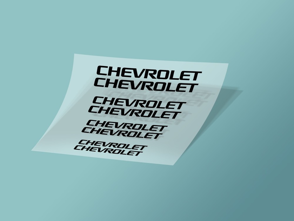 8pcs Chevrolet Caliper Decal Stickers, Die-Cut Vinyl Decal Sticker