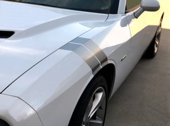 Fender Hash Stripes Decal Overlay V1 for 2015 2016 2017 2018 Dodge Challenger