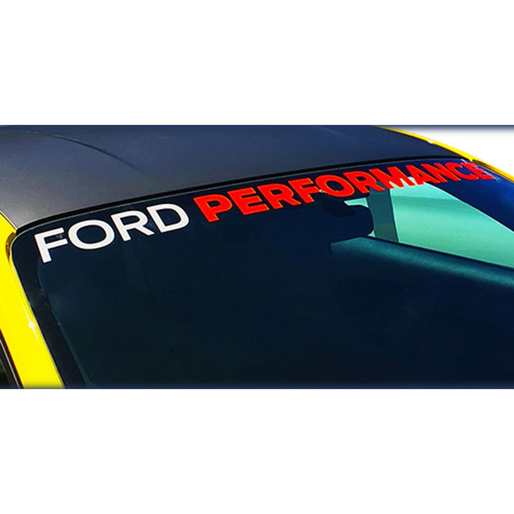 Ford Racing Windshield Banner White/ Red Mustang 2005-2023